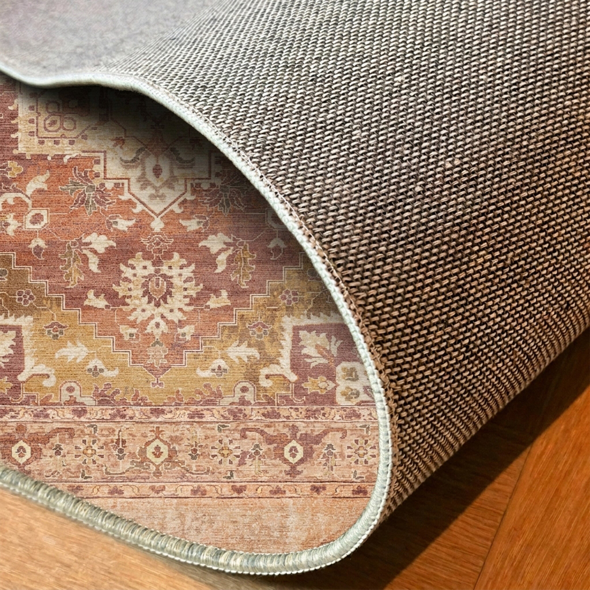 Tapis vintage - Sage Medallion Terracotta