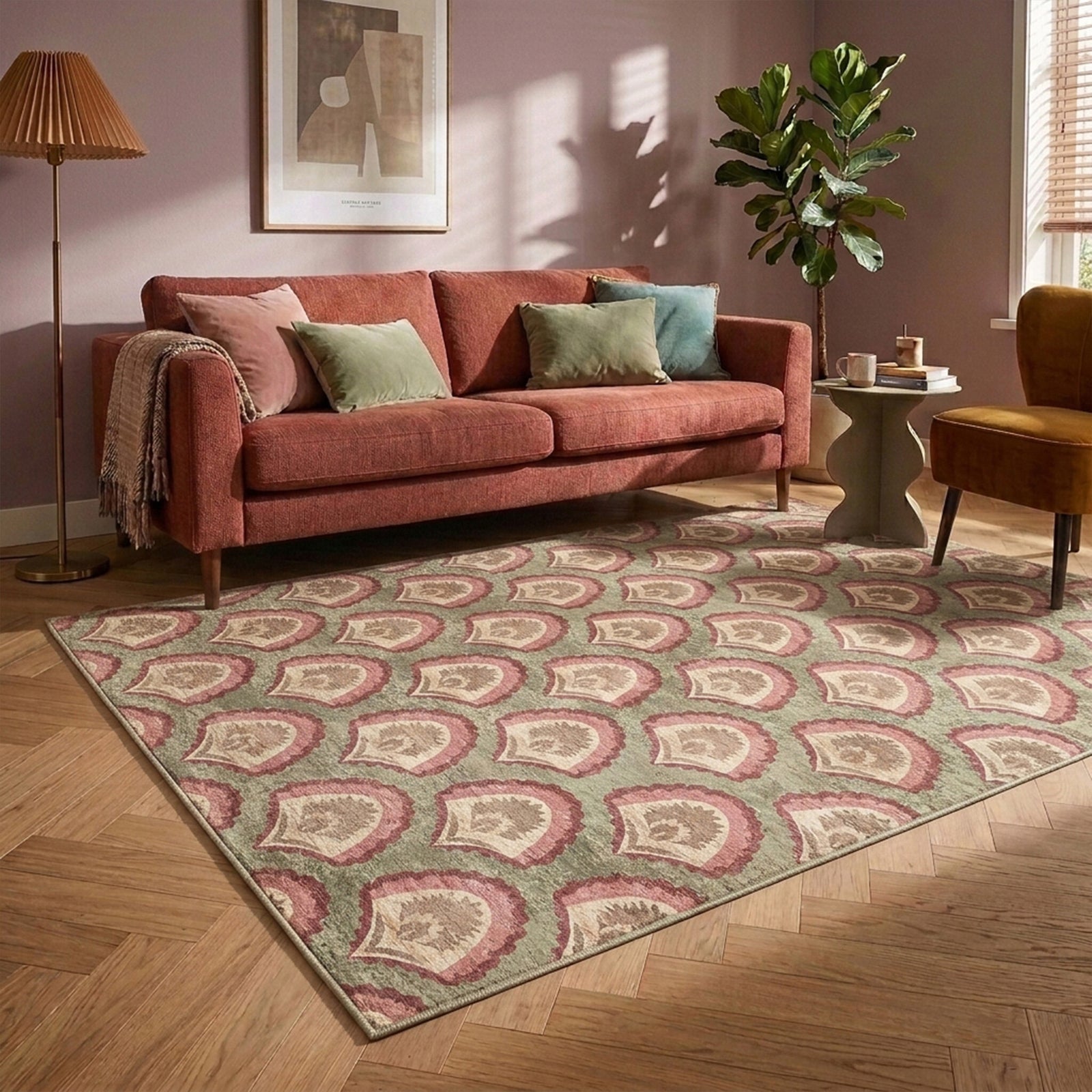 Tapis vintage - Sage Pattern Green