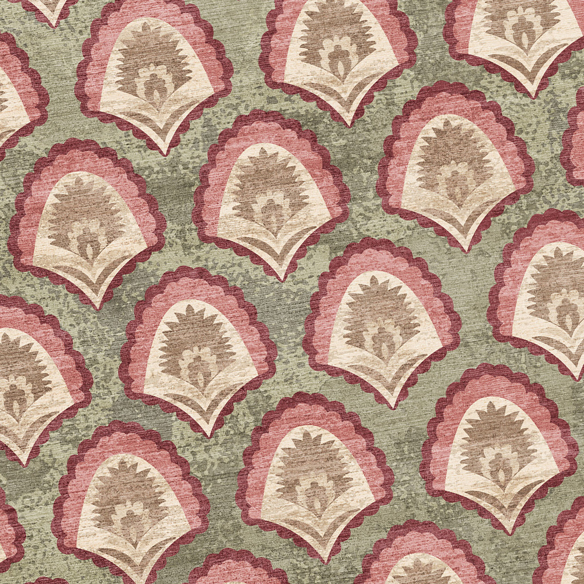 Vintage rug - Sage Pattern Green