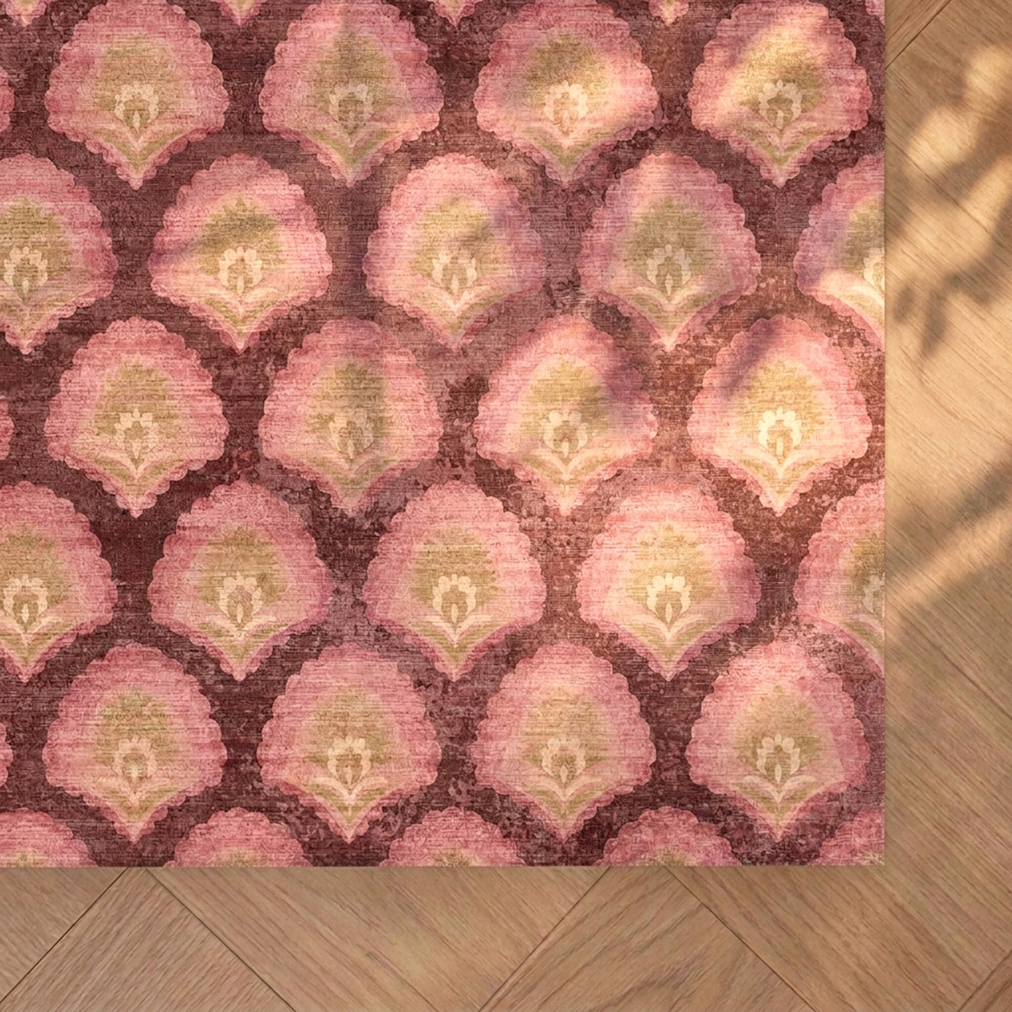 Tapis vintage - Sage Pattern Rouge