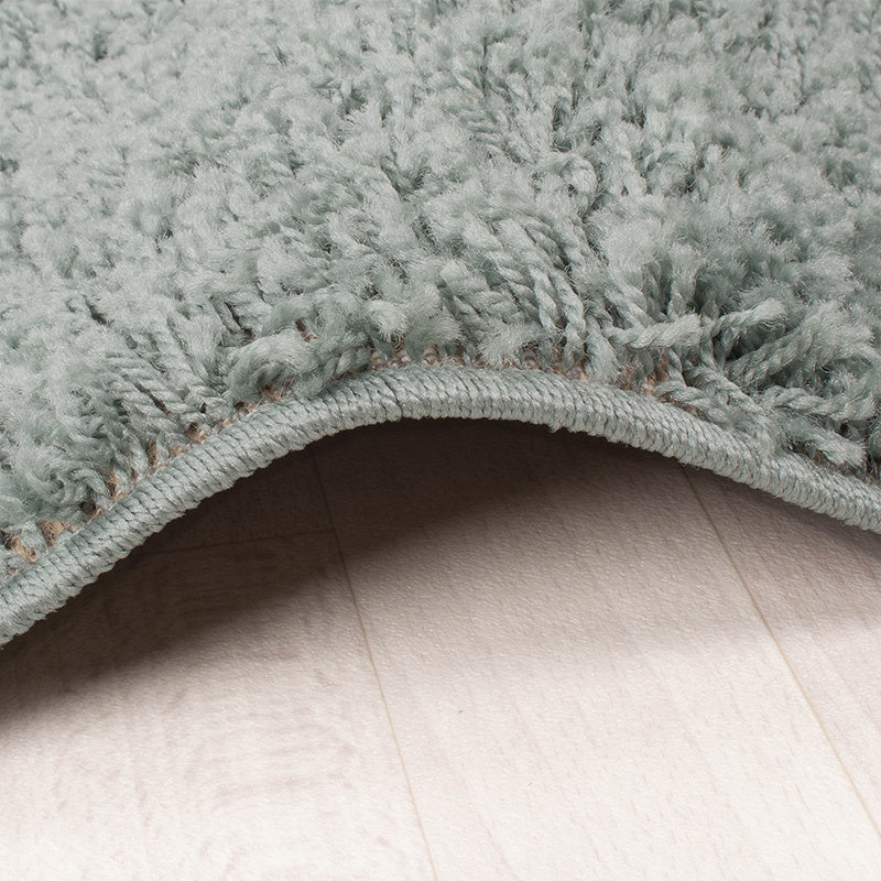Tapis de Couloir à poils longs - Solid Bleu/Vert