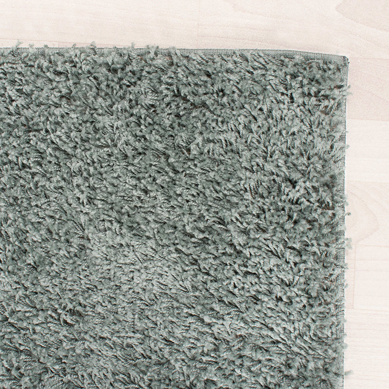 Tapis de Couloir à poils longs - Solid Bleu/Vert