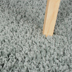 Tapis de Couloir à poils longs - Solid Bleu/Vert