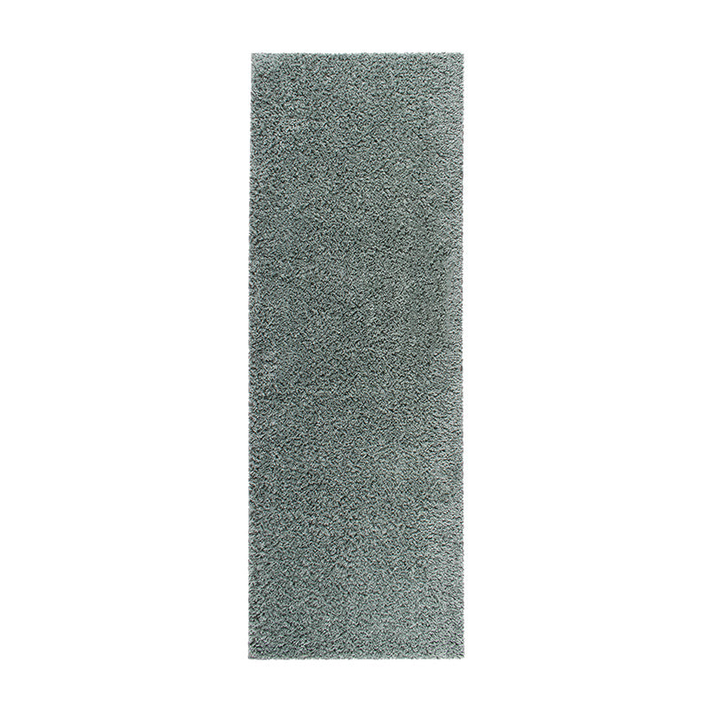 Tapis de Couloir à poils longs - Solid Bleu/Vert