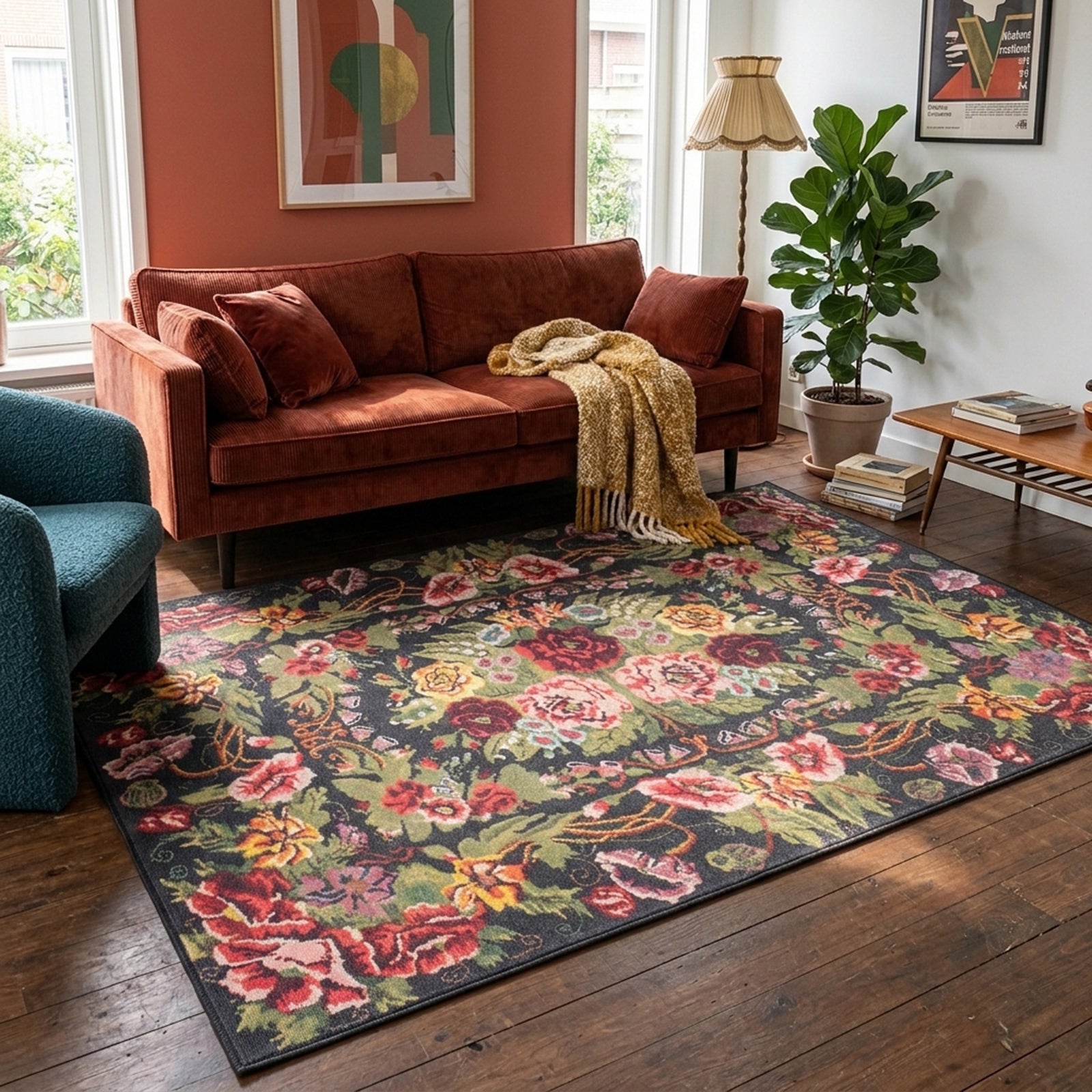 Tapis - Estate Rose kilim Vert