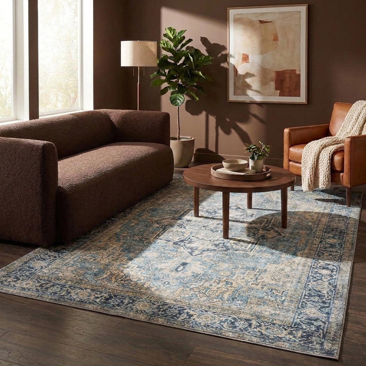 Vintage Rug - Lugan Light Blue