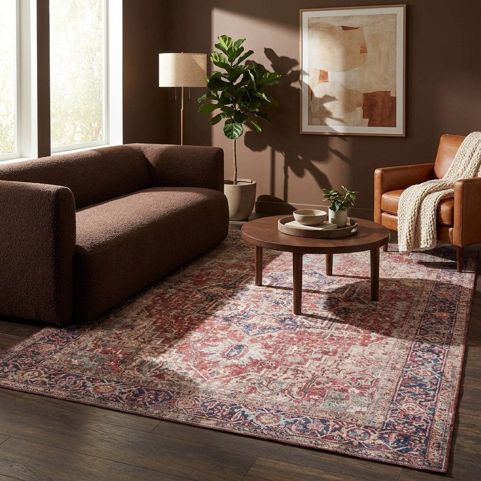 Tapis vintage - Lugan Rouge