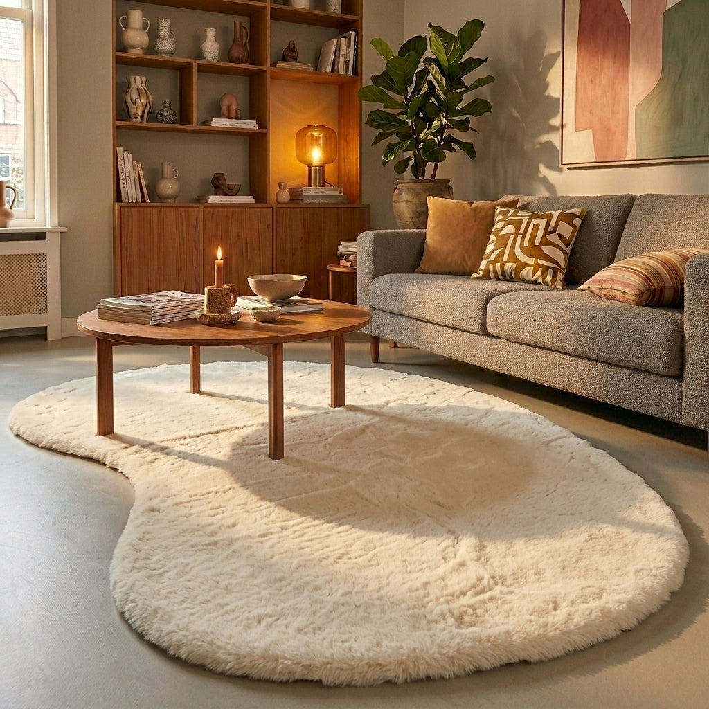 Tapis doux à poils longs - Comfy Supreme Ripple Crème