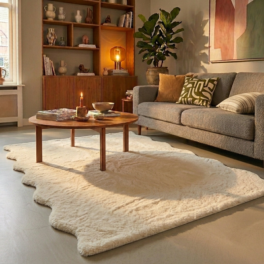 Soft High Pile Rug - Comfy Supreme Wavy Cream