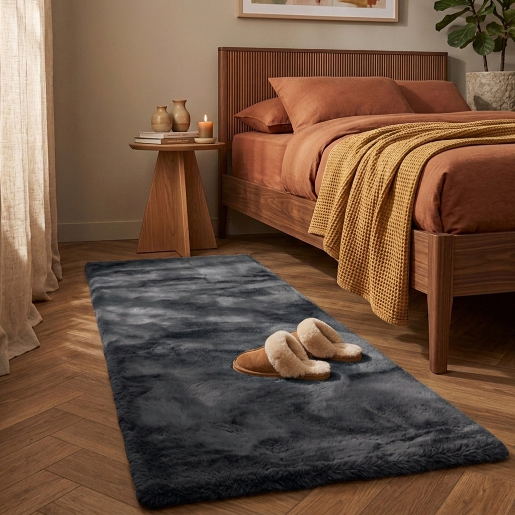 Tapis de couloir doux à poils longs - Comfy Supreme Anthracite