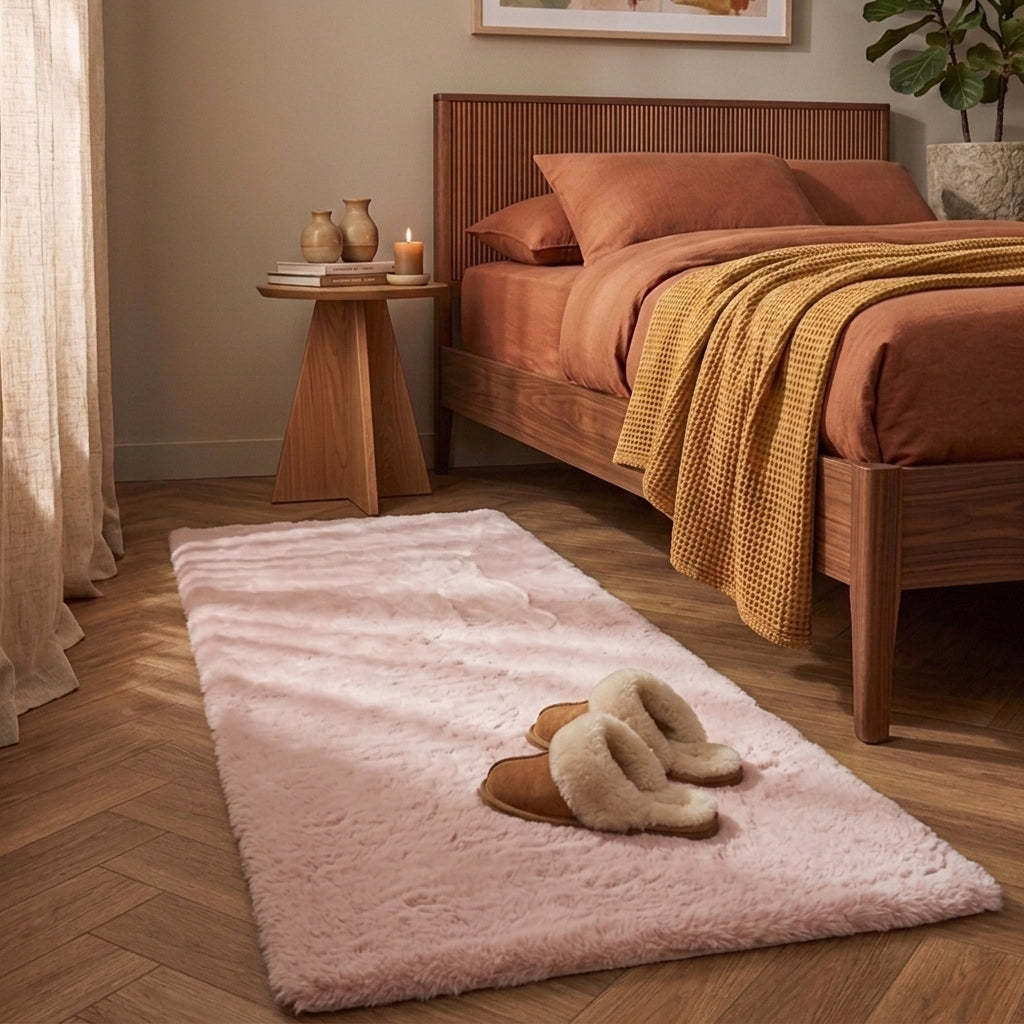 Tapis de couloir doux à poils longs - Comfy Supreme Rose